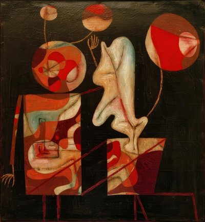 Puppets (Colorful on Black) by Paul Klee